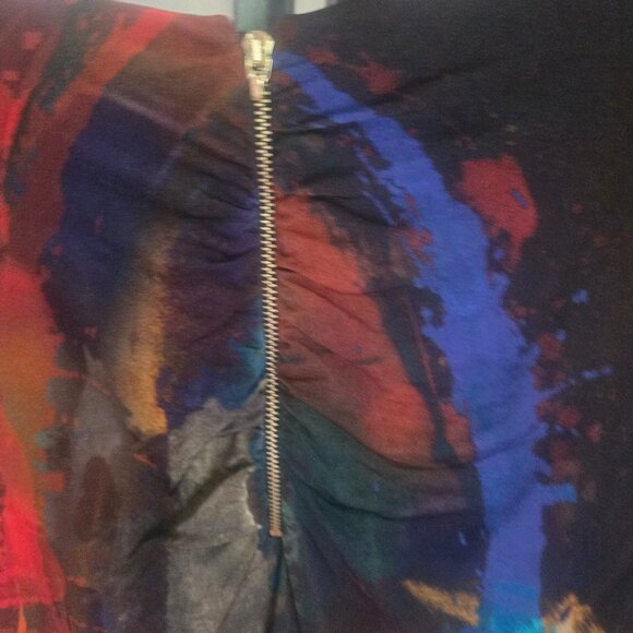 Ted Baker Vivid long dress and sleeves dress size 4. Zips up the back. Cinch low - Picture 3 of 10